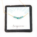 Natural Turquoise Bar Necklace, Raw Gemstone Choker Beaded, December Birthstone Christmas Gift, Dainty Layering Necklace, Turquoise Jewelry