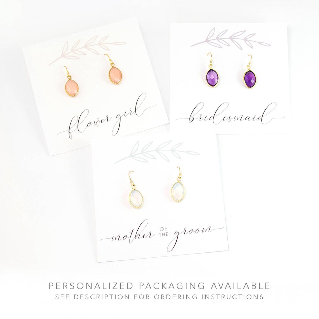 Simple Aquamarine Gemstone Earrings, Modern Bride, Bridesmaid Thank you, March Birthstone Jewelry, Gift for Friend, Minimalist Earrings