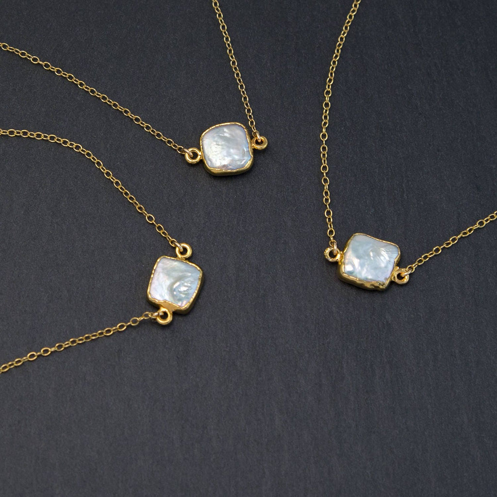 Freshwater Pearl 14k Gold Filled Necklace, Bridal Jewelry, Modern Bride, Layered Necklaces, Dainty Choker Necklace, Gift for Her, NK-GS