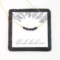 Black Obsidian Raw Crystal Bar Necklace, Minimalist Gemstone Layering Choker, Semi Precious Stone Necklace, Protection Crystal Jewelry Gift