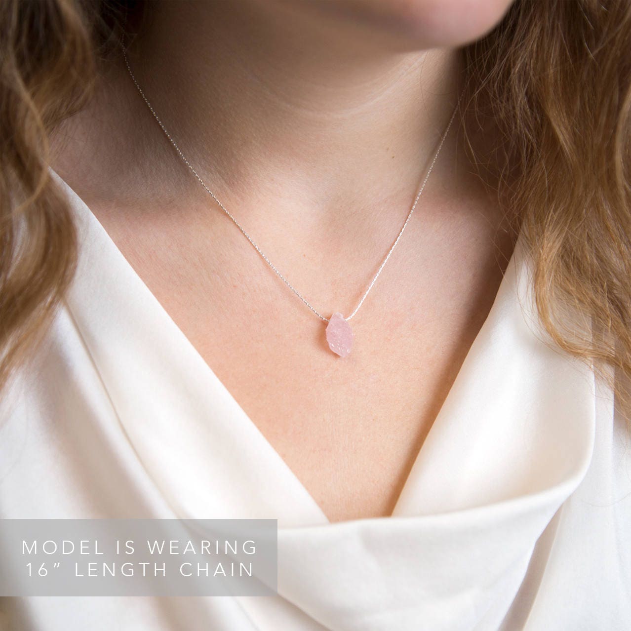 Raw Aquamarine Necklace, March Birthstone Necklace, Throat Chakra Crystal Rough Gemstone, Boho Style