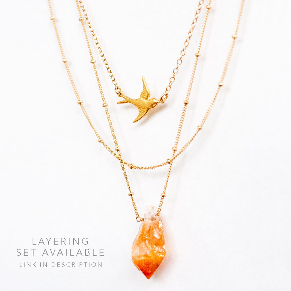 Rough Cut Gemstone Necklace, Raw Crystal Necklace, Amethyst Necklace Gold, Raw Citrine Necklace, Natural Gemstones, Birthstone Gift, NK-ST
