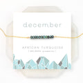 December Birthstone Necklace, African Turquoise Bar Necklace, Gemstone Gift, Dainty Gold Necklace, Silver Blue Jewelry, NK-DB
