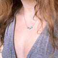 Genuine Larimar Bead Choker, Simple Gemstone Necklace, Rose Gold Filled Chain, Minimalist Birthstone Necklace, Layering Necklace, NK-3B