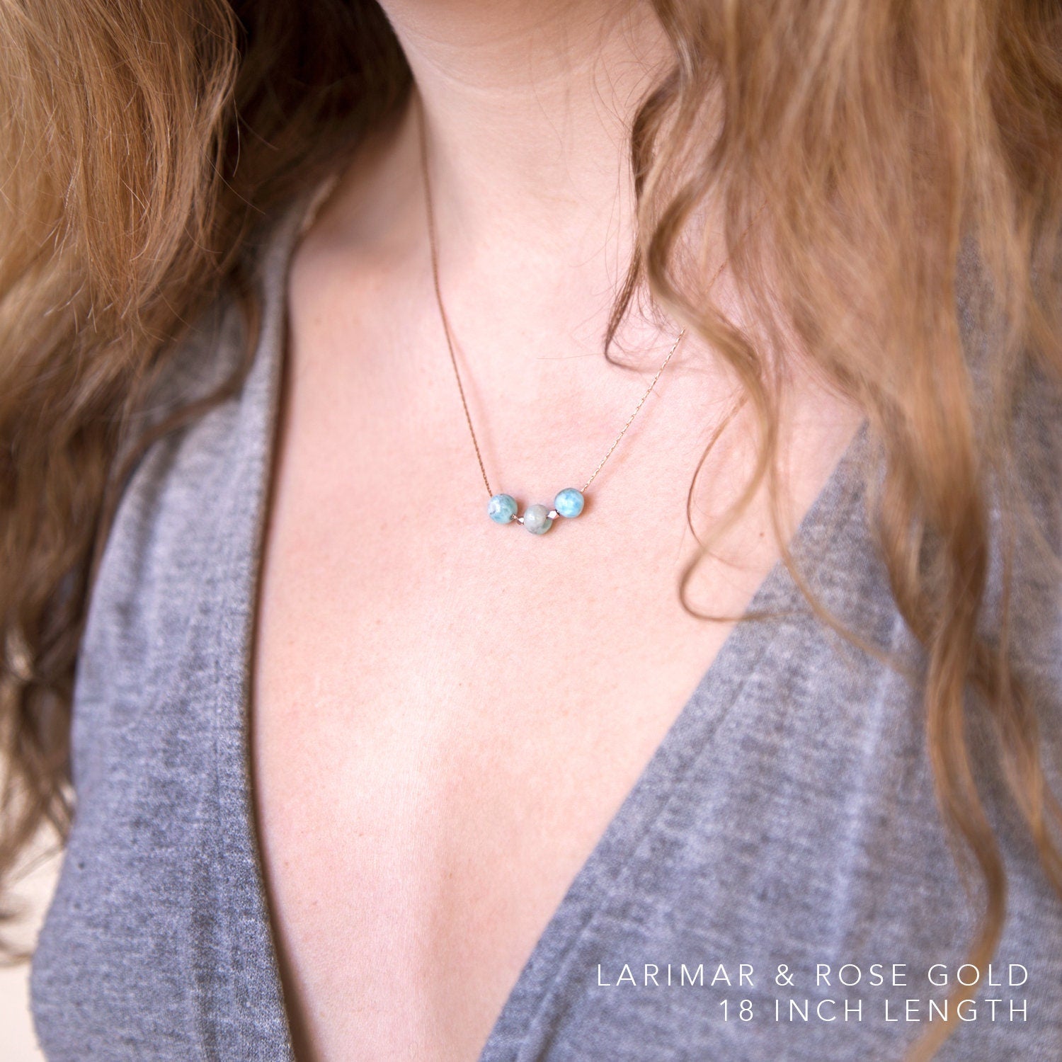 Simple Gemstone Necklace, Sterling Silver, Rose Gold, Gold Filled, Dainty Chain, Round Stone Bead Necklace, Gemstone Choker, NK-3B