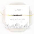 Natural Grey Moonstone Necklace, Celestial Jewelry, Spiritual Necklace, Beaded Moonstone, June Birthstone, Delicate Choker, NK-DB