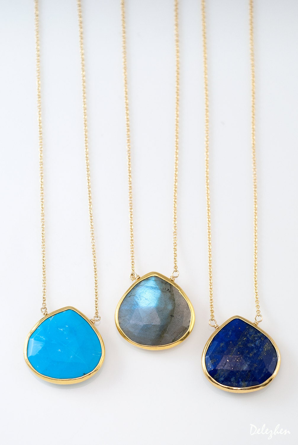 Blue Lapis Necklace, Gemstone Necklace, Something Blue, September Birthstone, Layered Necklace, Gemstone Pendant, Bridesmaid Necklace, NK-20