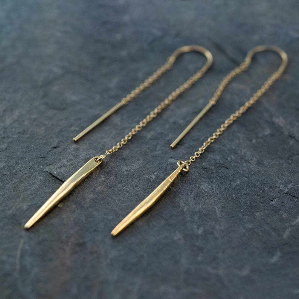 Needle Spike Necklace, Layering Necklace, Minimalist Jewelry, Modern Charm Necklace, Delicate Geometric Jewelry, Simple Everyday Necklace
