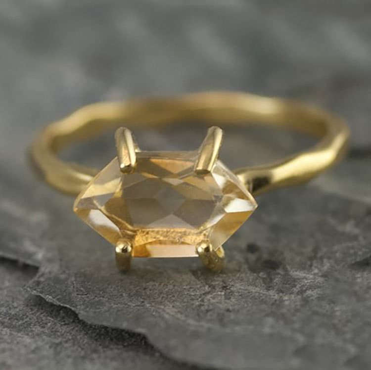 Gemstone Ring, Simple Solitaire Ring, Birthstone Ring, Stackable Birthstone Ring, Marquise Ring, Prong Set Ring, Dainty Ring, RG-MQ