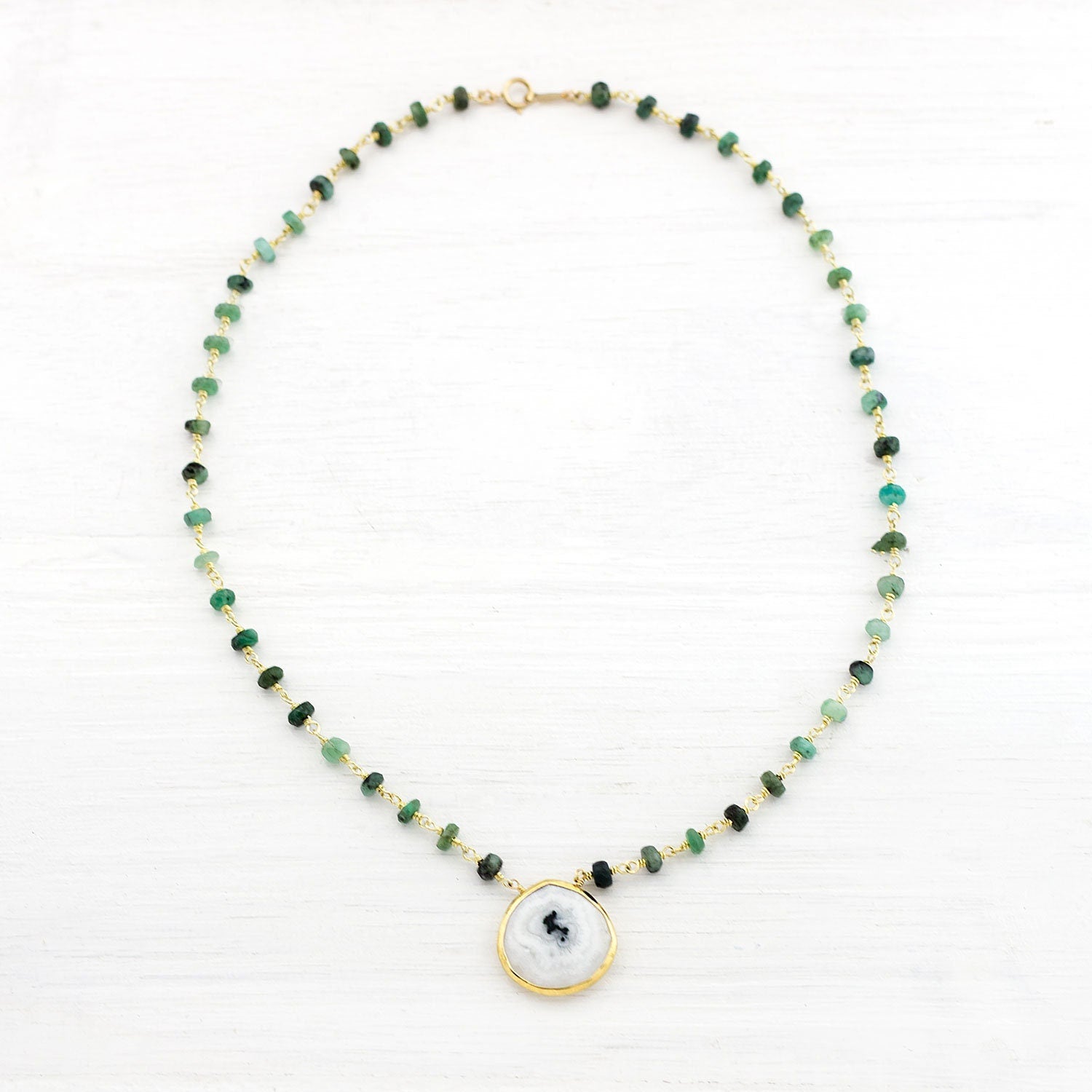 Beaded Boho Stone Choker, Gemstone Rosary Necklace, Gemstone Pendant, Crystals, Natural Stones, Inspirational Jewelry, Gift for Her