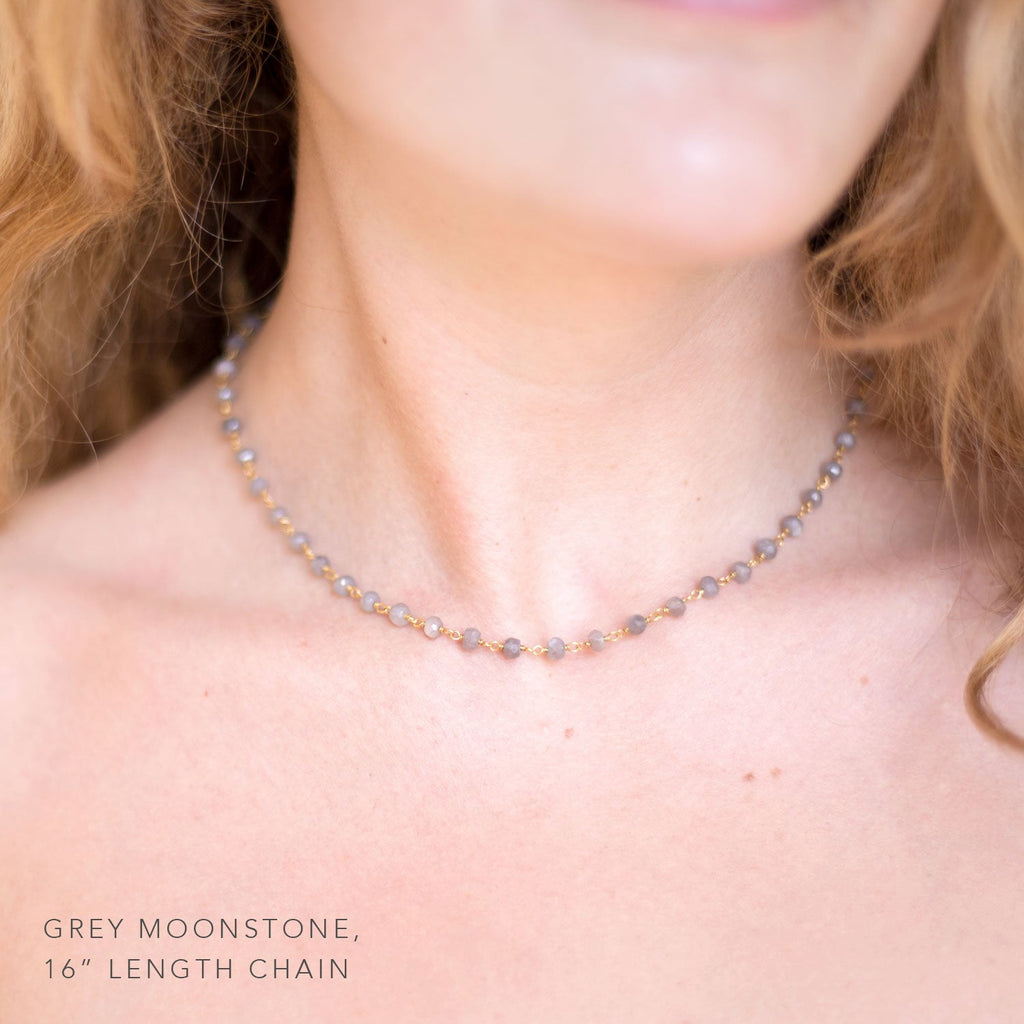 Beaded Brown Moonstone Bracelet, June Birthstone Gift, Stone Bracelet, Stone Rosary Bracelet, Stacking Bracelet, Everyday Bracelets