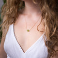 Raw Peridot Crystal Necklace, Rough Stone Necklace, Layering Necklace, Dainty Stone Pendant, Crystal Gifts, Summer Jewelry, Peridot Jewelry
