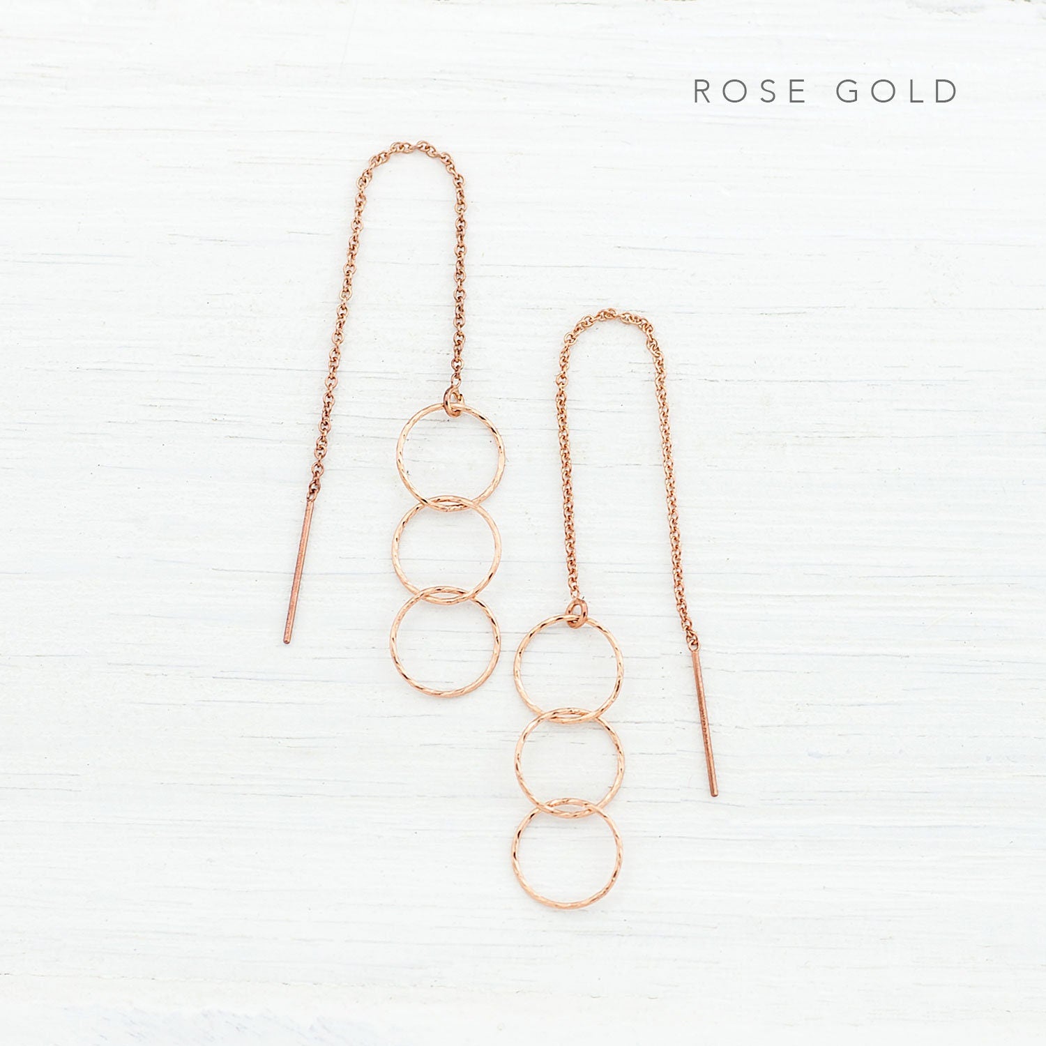 Simple Dainty Threader Earrings, Modern Geometric Jewelry, Dangle Drop Earrings, Gifts under 30, Bridesmaid Gifts, Pull Through Earrings