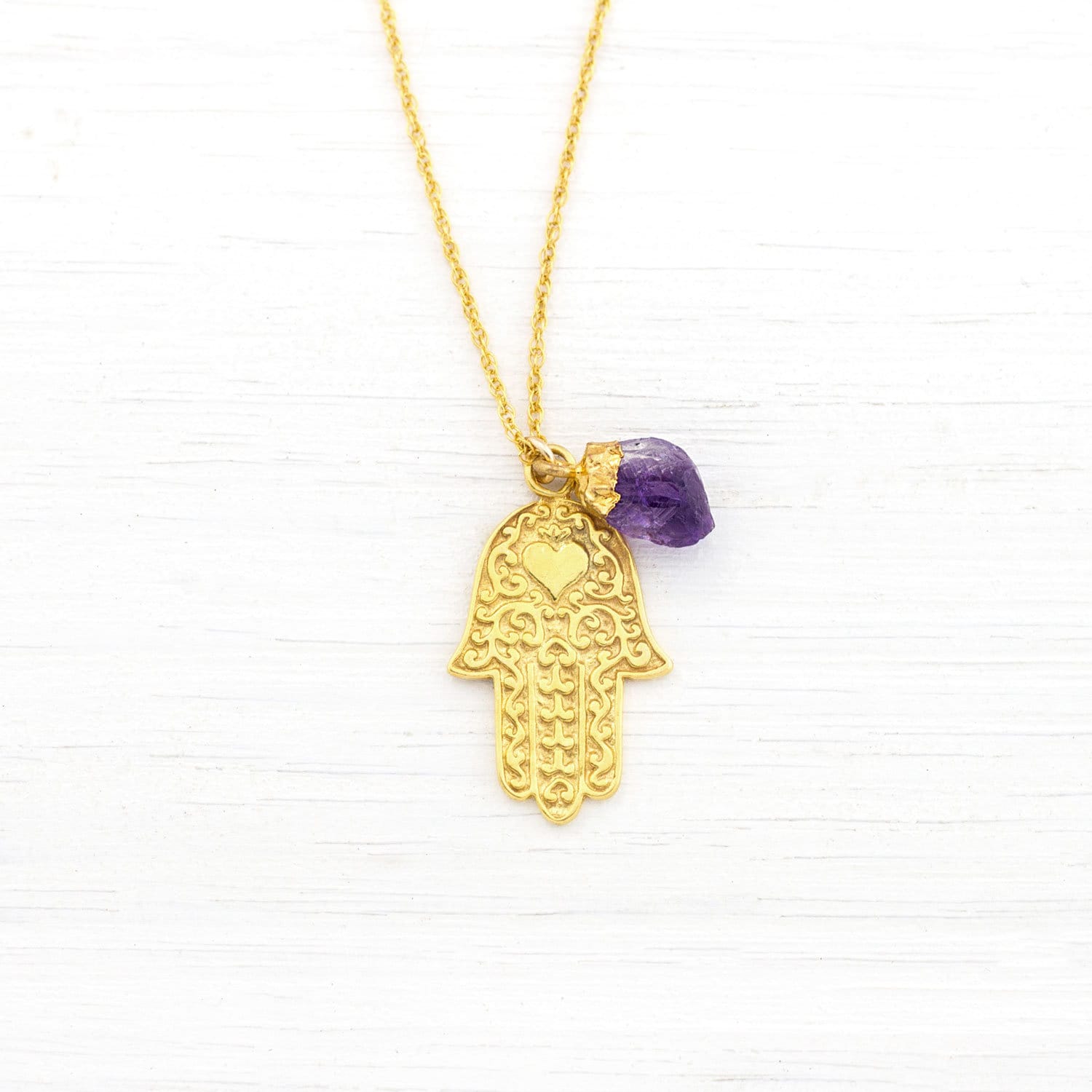 Aquamarine Hamsa Necklace, Protection Necklace, Crystal Necklace, Bat Mitzvah Gift, Gold Hand Necklace, March Birthstone Necklace