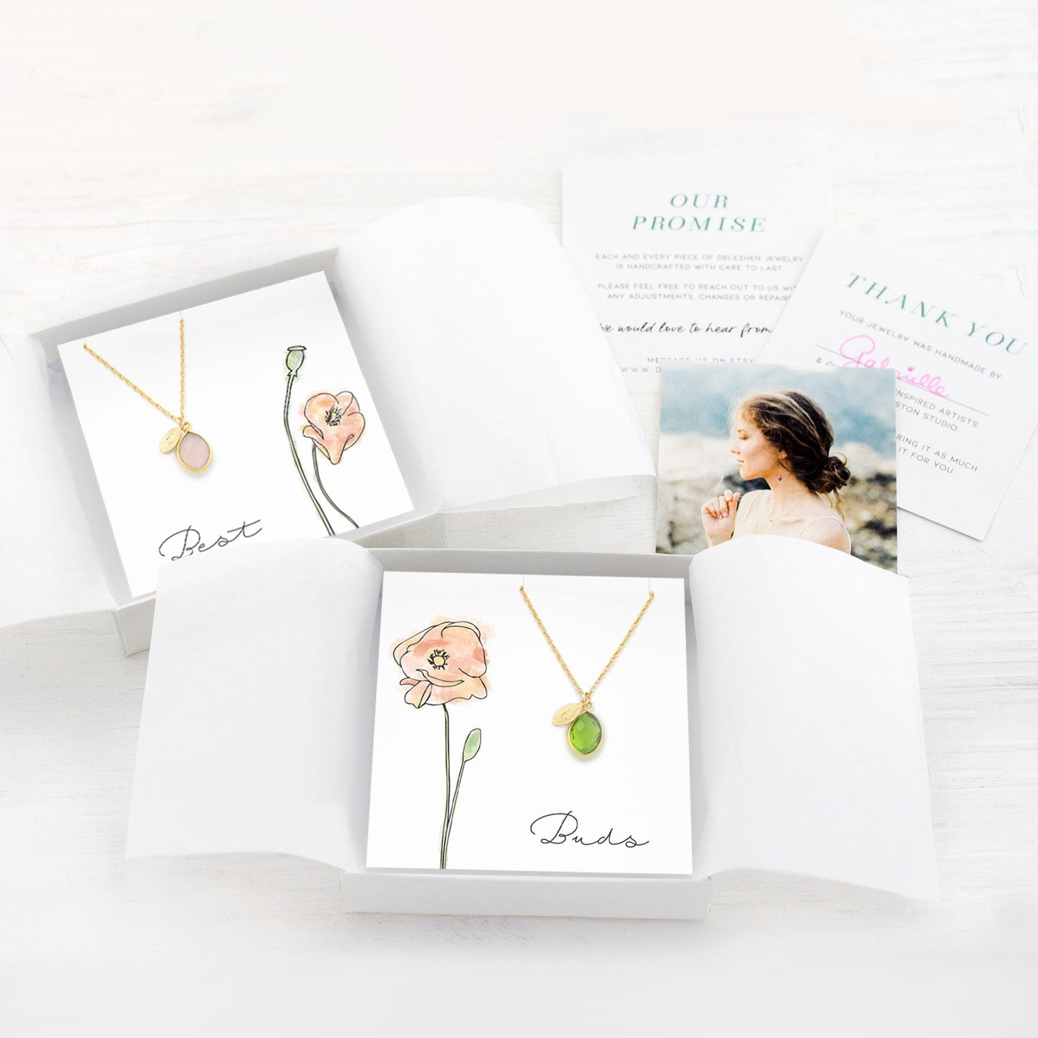 Best friend birthday gifts, Matching Best friend necklace for 2, Personalized Ready to Gift Friend Necklace Set, Custom Stamped Necklace