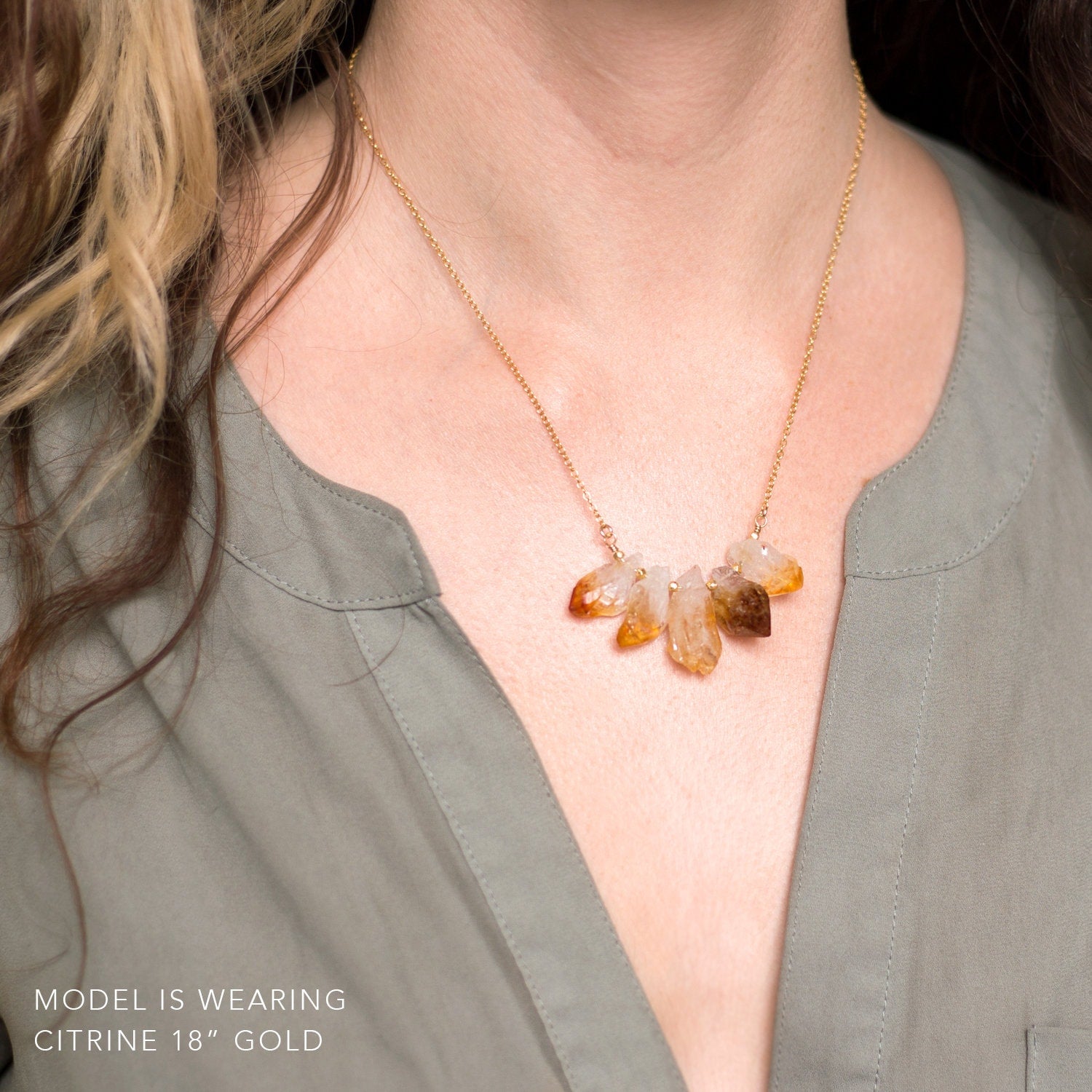 Herkimer Diamond Statement Necklace, Raw Crystal Necklace, April Birthday Necklace, Gift for Aries, Modern Boho Chic, Bold Necklace for Her