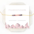 Rhodochrosite Bar Necklace, Compassion Gift Necklace, Ombre Pink Gemstone Beaded Choker, Sister Gift, Simple Stone Choker, Gold Fill