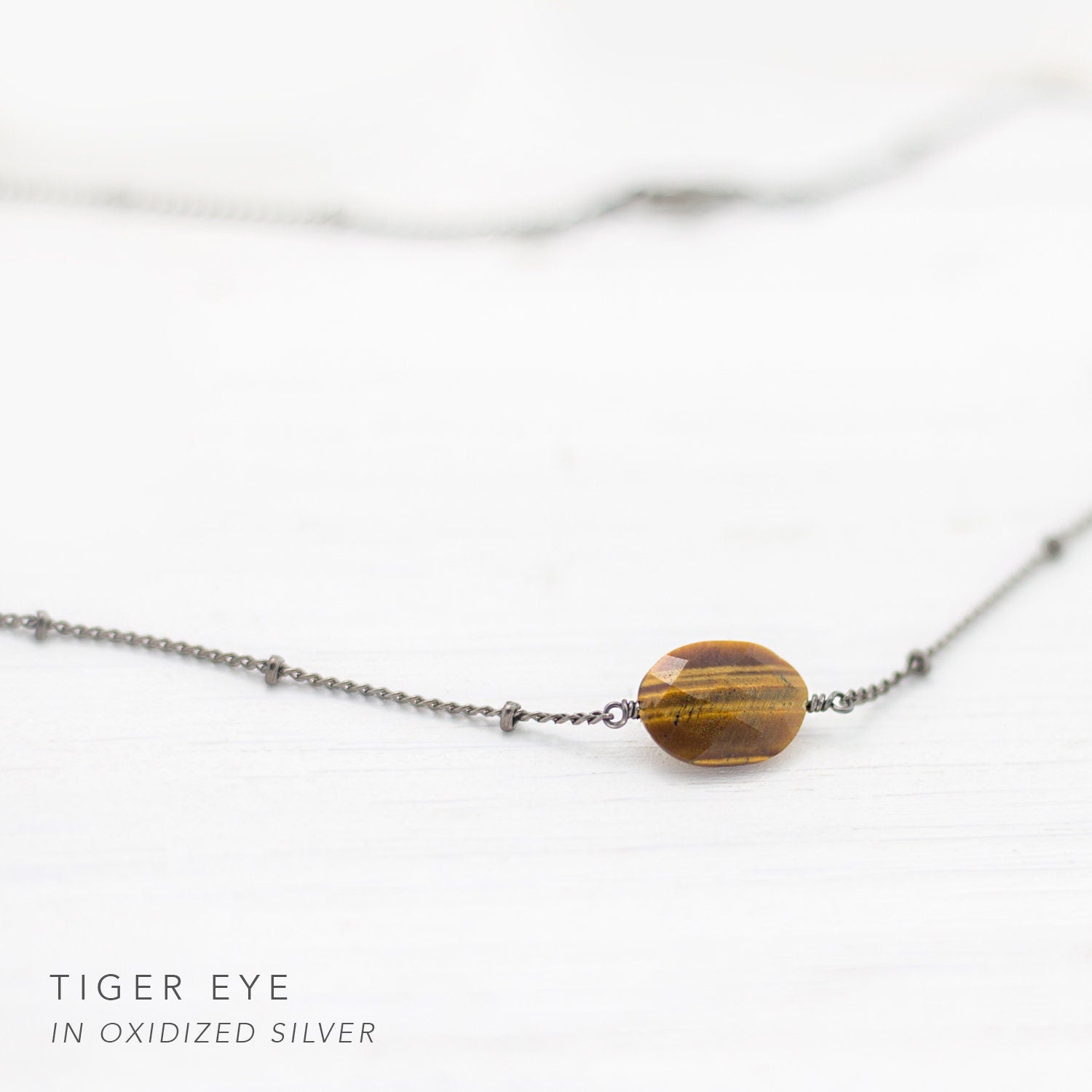 Dainty Stone Pendant, Turquoise Necklace Silver, Tiny Gemstone Choker, Gold Filled Satellite Chain, Gift for Sisters/ Friends, Boho Layering
