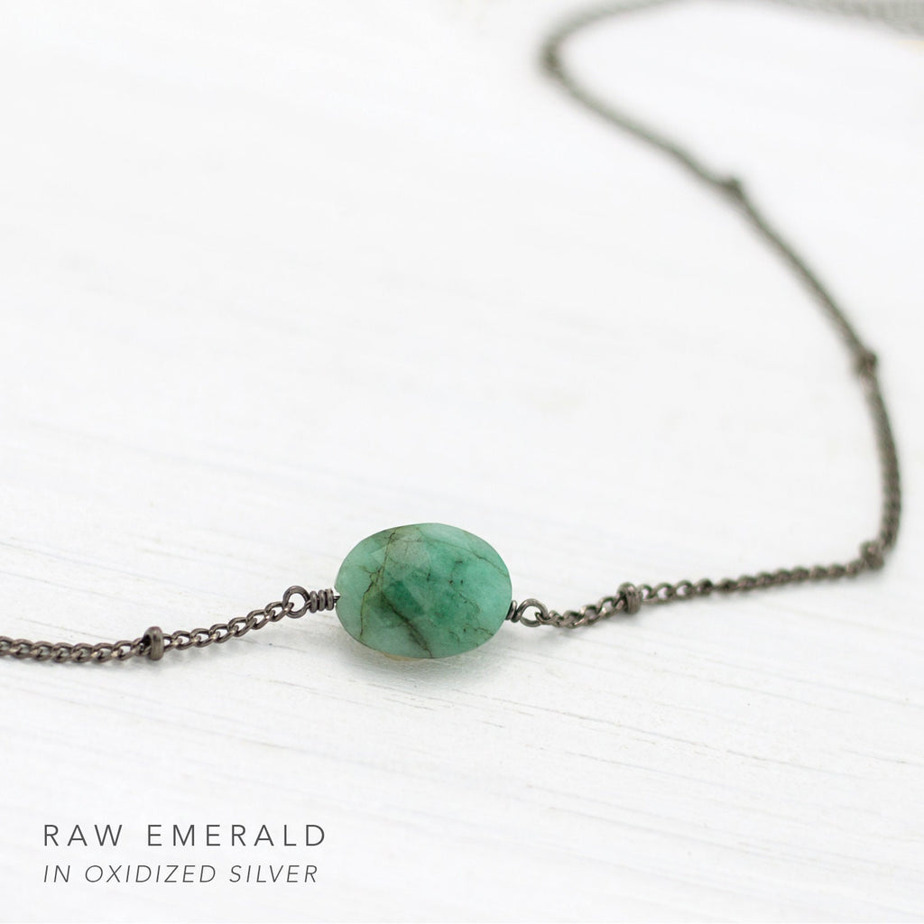Dainty Stone Pendant, Turquoise Necklace Silver, Tiny Gemstone Choker, Gold Filled Satellite Chain, Gift for Sisters/ Friends, Boho Layering