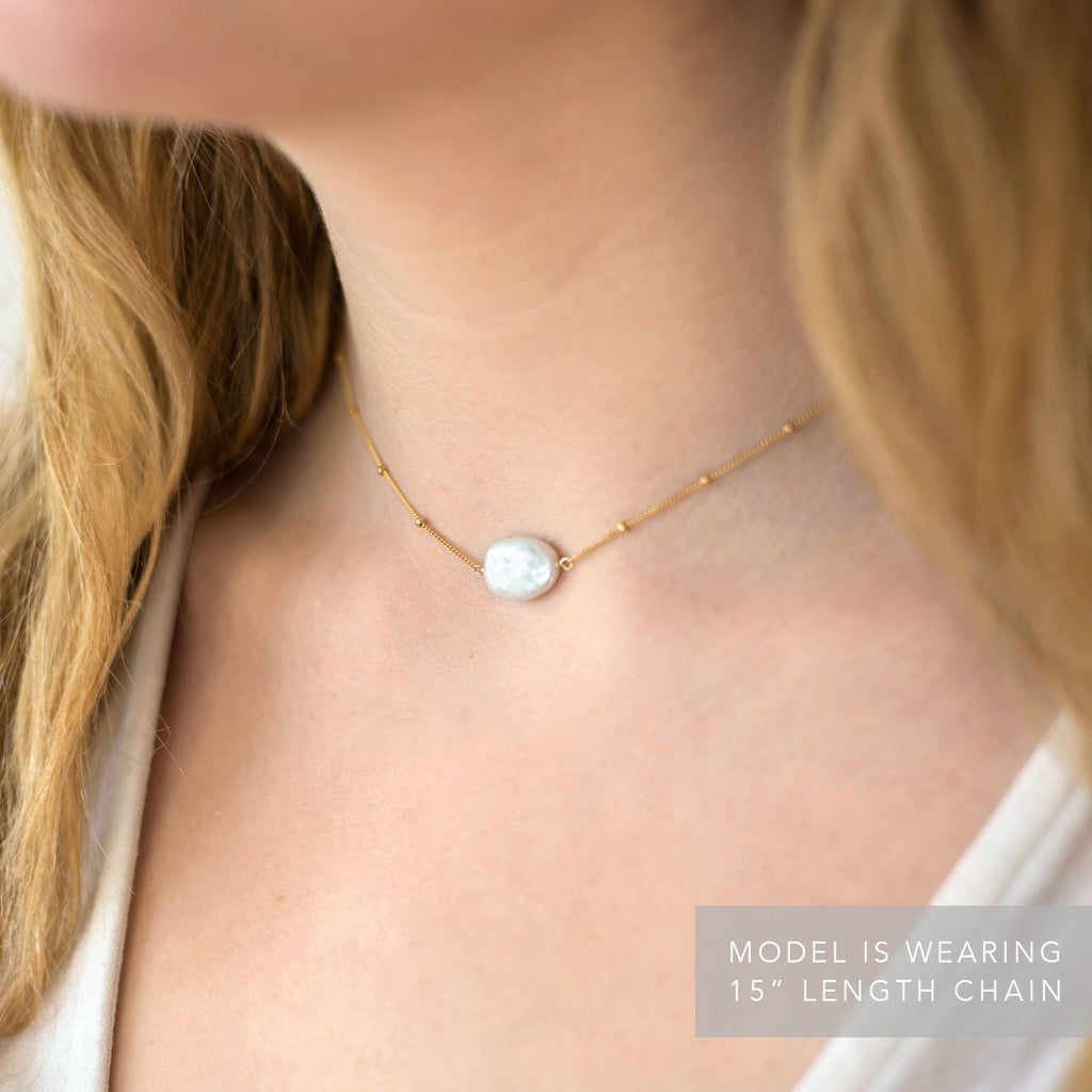 Dainty Stone Pendant, Turquoise Necklace Silver, Tiny Gemstone Choker, Gold Filled Satellite Chain, Gift for Sisters/ Friends, Boho Layering