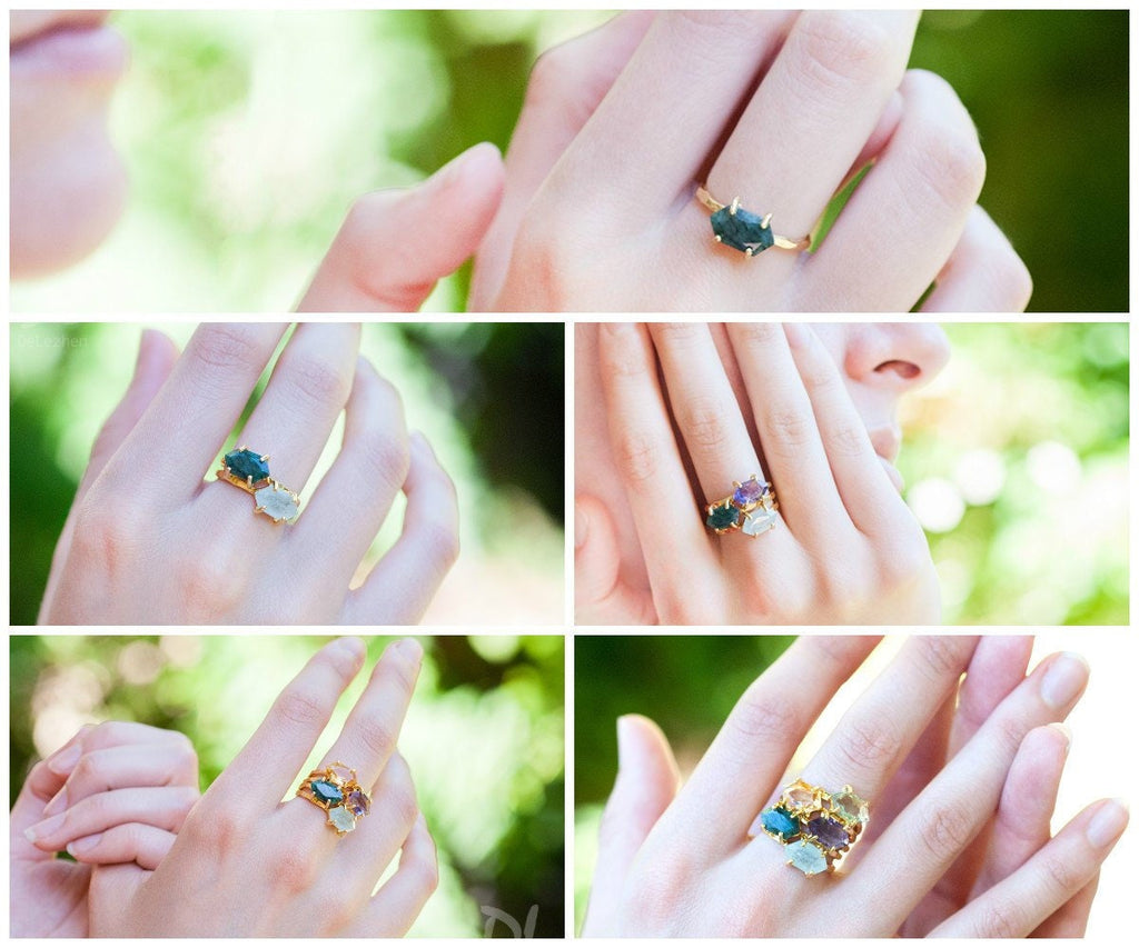 Gemstone Ring, Simple Solitaire Ring, Birthstone Ring, Stackable Birthstone Ring, Marquise Ring, Prong Set Ring, Dainty Ring, RG-MQ
