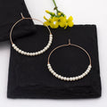 Modern Pearl Hoops, Beaded Pearl Earrings, Delicate Freshwater Pearl Hoops, Romantic Bridal Jewelry, Bridesmaid Gifts, Everyday Earrings