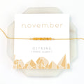 November Birthstone Necklace, Citrine Bar Necklace, Raw Crystal Necklace, Tiny Citrine Stones, Gift, Inspirational Jewelry, NK-DB