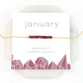 Inspirational January Birthstone Necklace, Garnet Necklace, Gift, Birthday Present, Gemstone Bar Necklace, Gift for Friend, NK-DB