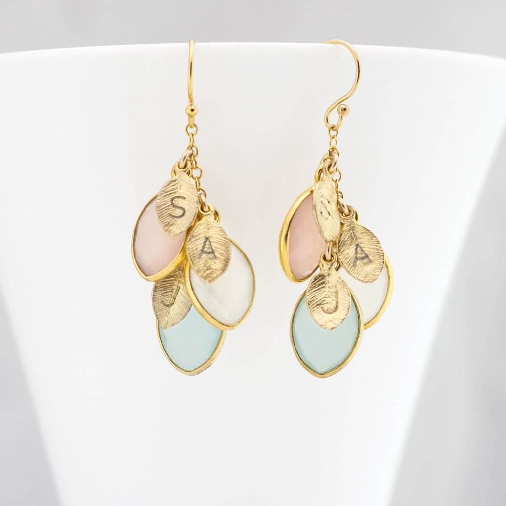 Aqua Blue Drop Earrings, Gold Framed Gemstone, March Birthday Gift, Minimalist Jewelry, Dainty Stone, Bridesmaids Jewelry, Aqua Blue