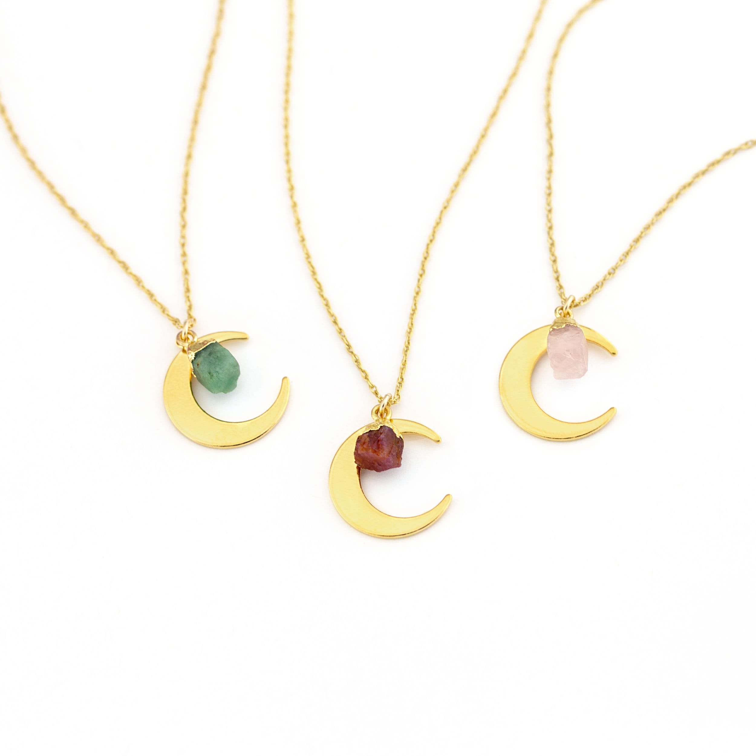 Gold Crescent Moon Necklace with Raw Citrine Crystal, Scorpio Zodiac Pendant Necklace Perfect Gift for November Birthday Girl, Yellow Gem
