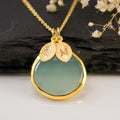 March Birthstone Necklace, Custom Gifts, Tear Drop Pendant, Personalized Initial Necklace, New Mom Necklace, Aqua Blue Chalcedony, NK-20