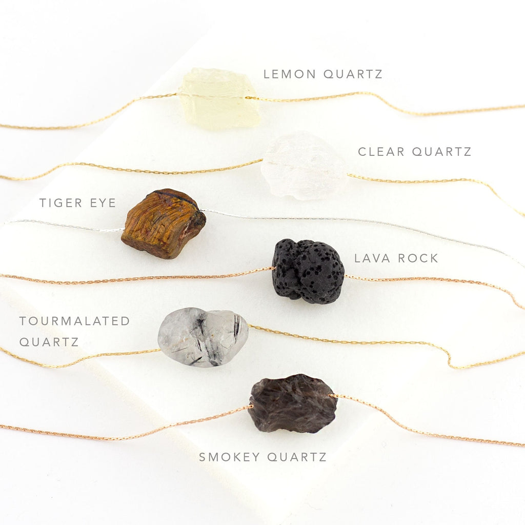 Natural Raw Crystal Necklace, Rose Gold Chains, Rough Crystals, Minimal Stone Choker, Layering Necklace, Aquamarine March Birthstone Gift