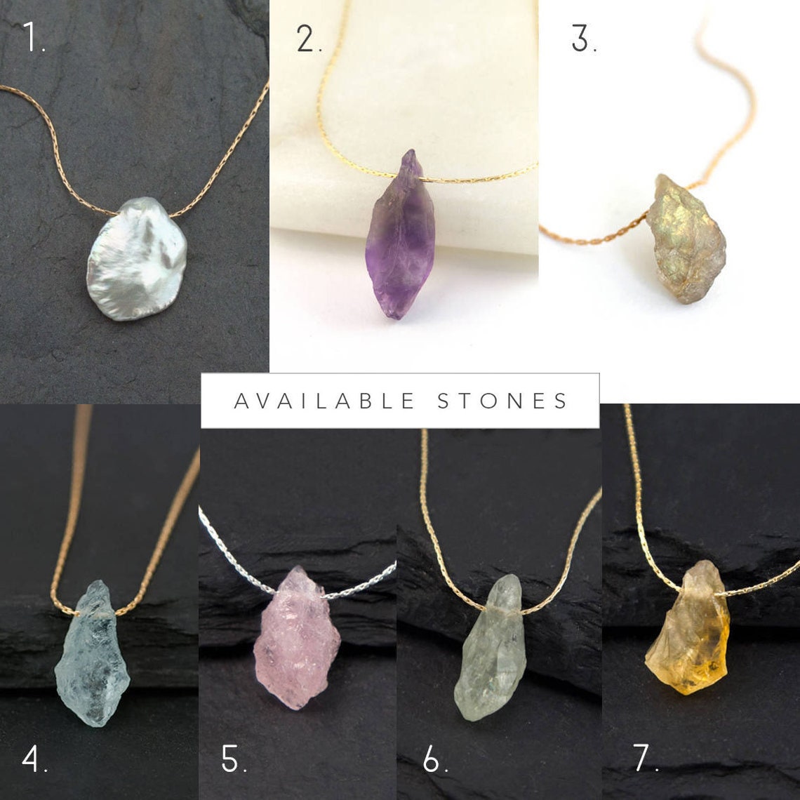 Raw Aquamarine Necklace, March Birthstone Necklace, Throat Chakra Crystal Rough Gemstone, Boho Style