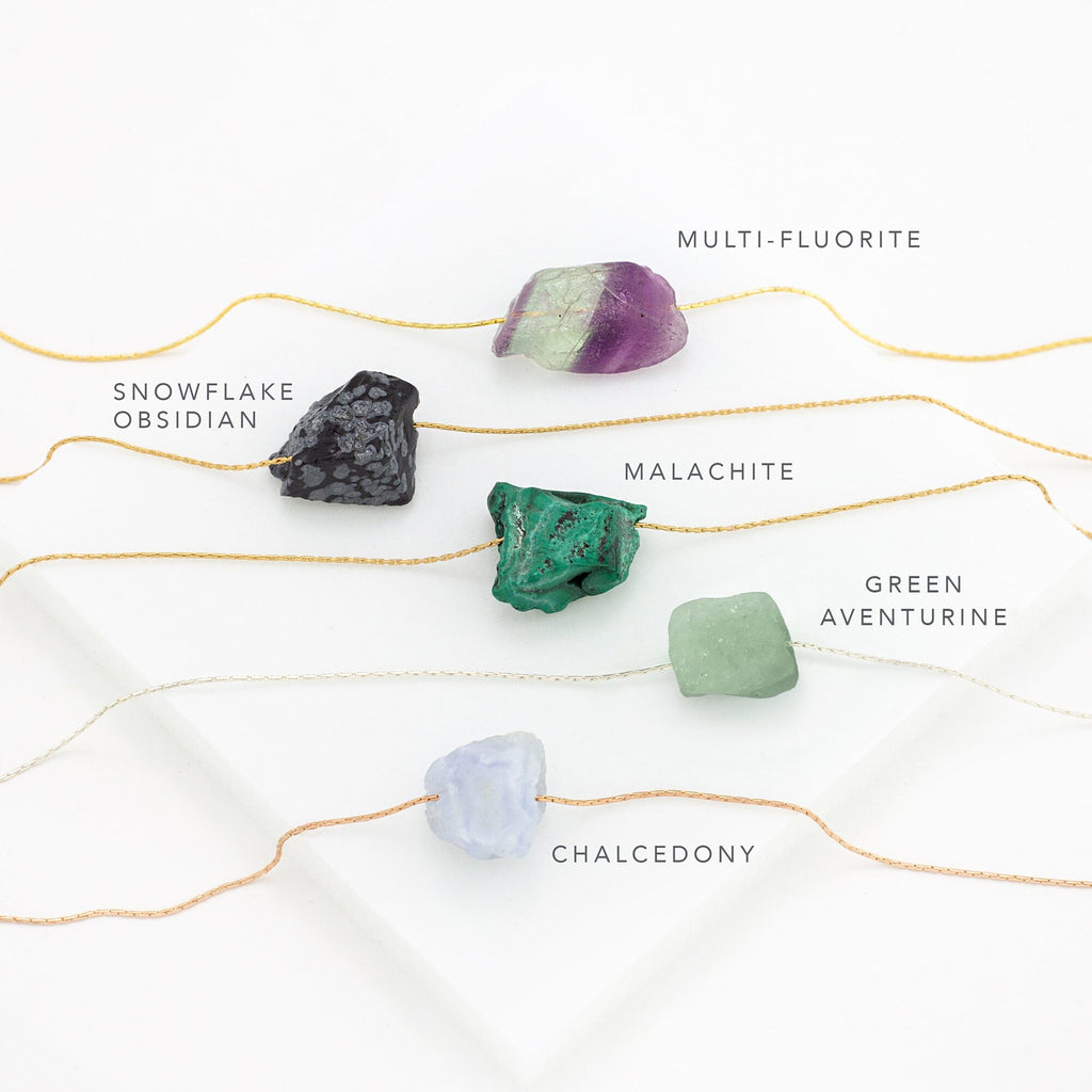 Natural Raw Crystal Necklace, Rose Gold Chains, Rough Crystals, Minimal Stone Choker, Layering Necklace, Aquamarine March Birthstone Gift