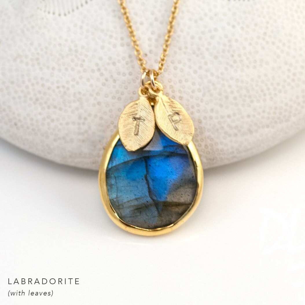 London Blue Topaz Necklace, December Birthstone Necklace, Keepsake Gift for Sister, Minimalist Tear Drop Stone, Handmade Something Blue Gift