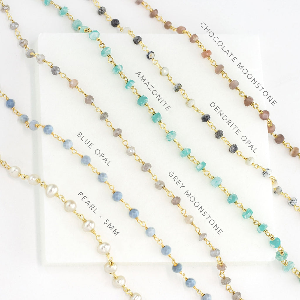 Real Opal Necklace, Toggle Clasp October Birthstone Necklace, Beaded Rosary Chain Layering Choker, Summer Jewelry Trends, Genuine Gemstones