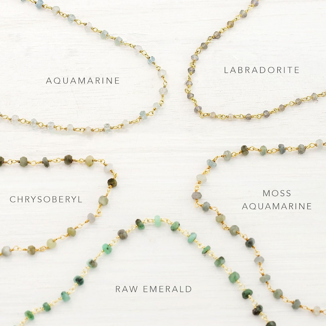 Natural Beaded Opal Chains, Wire Wrapped Gemstone Crystal Necklace, Colorful Beaded Layering Choker, Birthstone Jewelry Gift, Blue Opal Gold