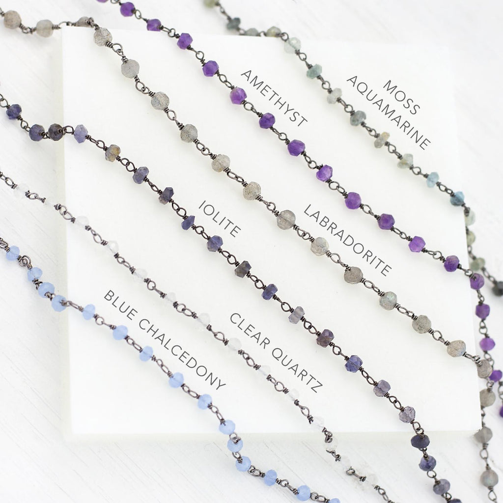 Beaded Earthy Stone Necklaces, 90's Stone Choker, Jewelry Trends, Gemstone Choker, October Tourmaline Necklace, Rosary Chain Bracelets