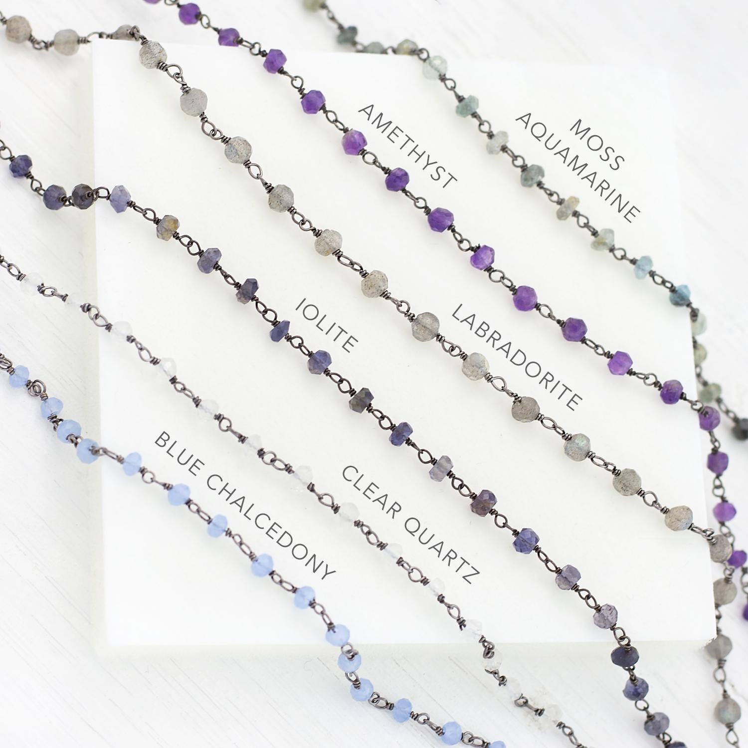 Beaded Earthy Stone Necklaces, 90's Stone Choker, Jewelry Trends, Gemstone Choker, October Tourmaline Necklace, Rosary Chain Bracelets