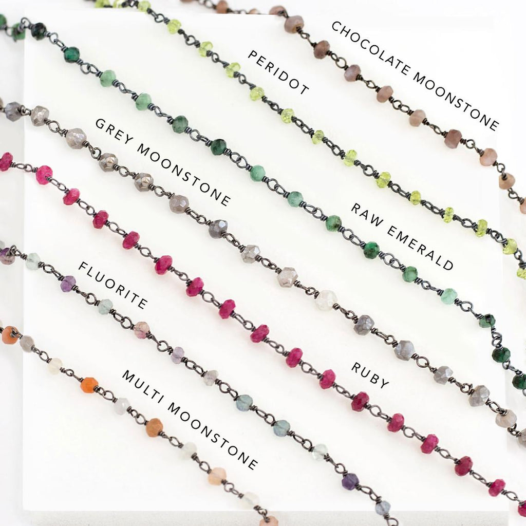 Beaded Earthy Stone Necklaces, 90's Stone Choker, Jewelry Trends, Gemstone Choker, October Tourmaline Necklace, Rosary Chain Bracelets