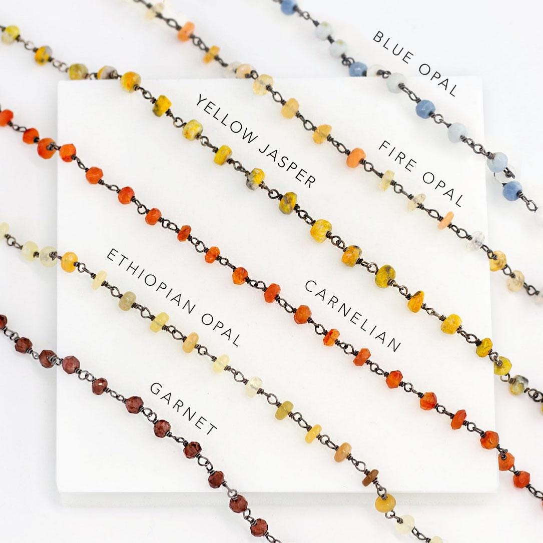 Moonstone Black Silver Necklaces, Grey Moonstone Rosary Chain, Short Beaded Necklace, Tiny Stone Necklace, Edgy 90's Choker, Bridesmaid Gift