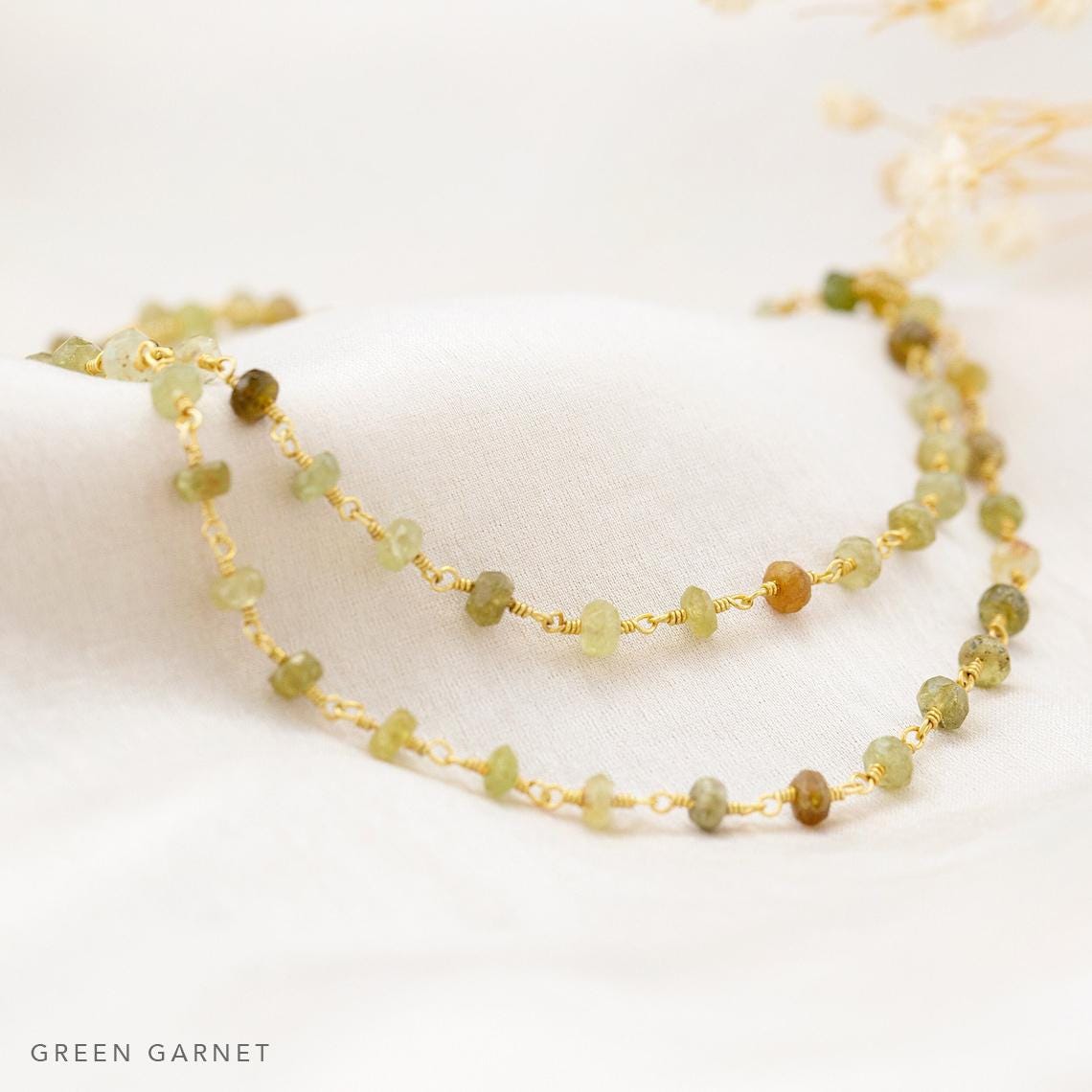 Natural Beaded Opal Chains, Wire Wrapped Gemstone Crystal Necklace, Colorful Beaded Layering Choker, Birthstone Jewelry Gift, Blue Opal Gold