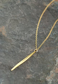 Needle Spike Necklace, Layering Necklace, Minimalist Jewelry, Modern Charm Necklace, Delicate Geometric Jewelry, Simple Everyday Necklace